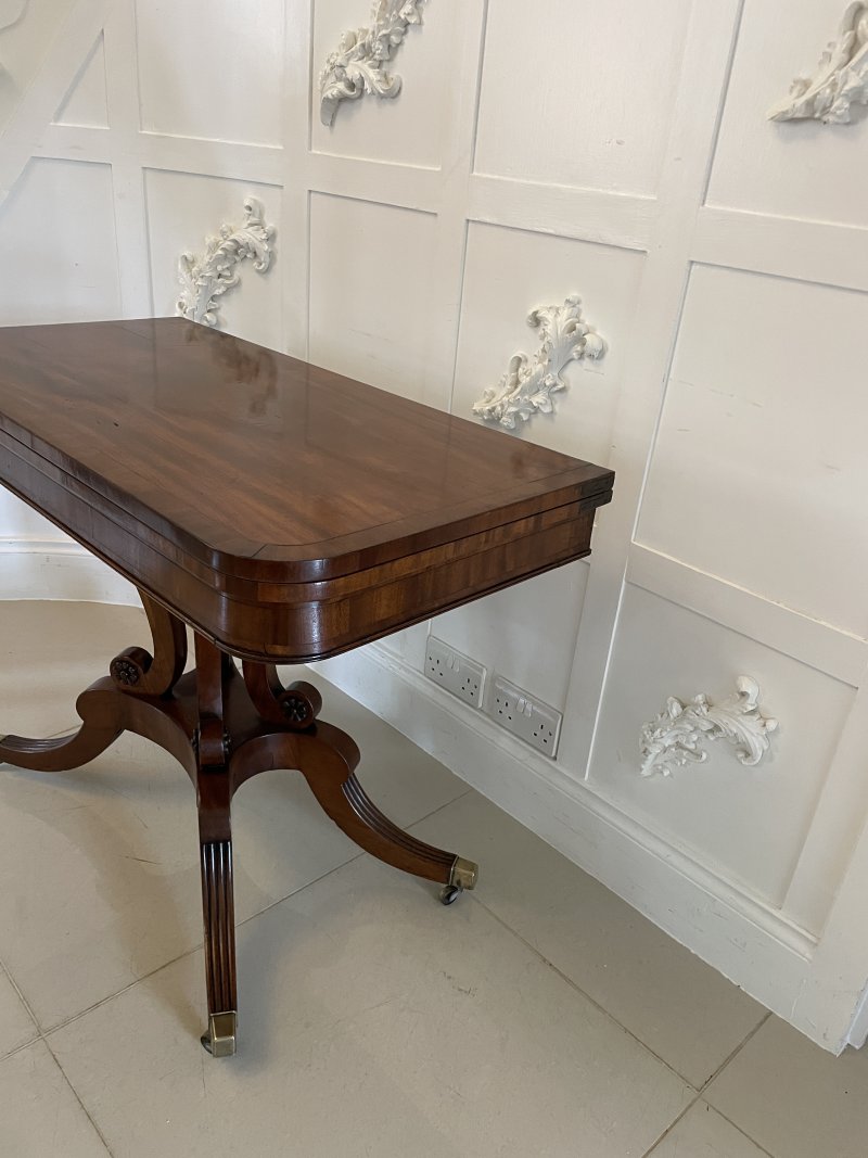 Antique Regency Quality Mahogany Card Table - Image 10